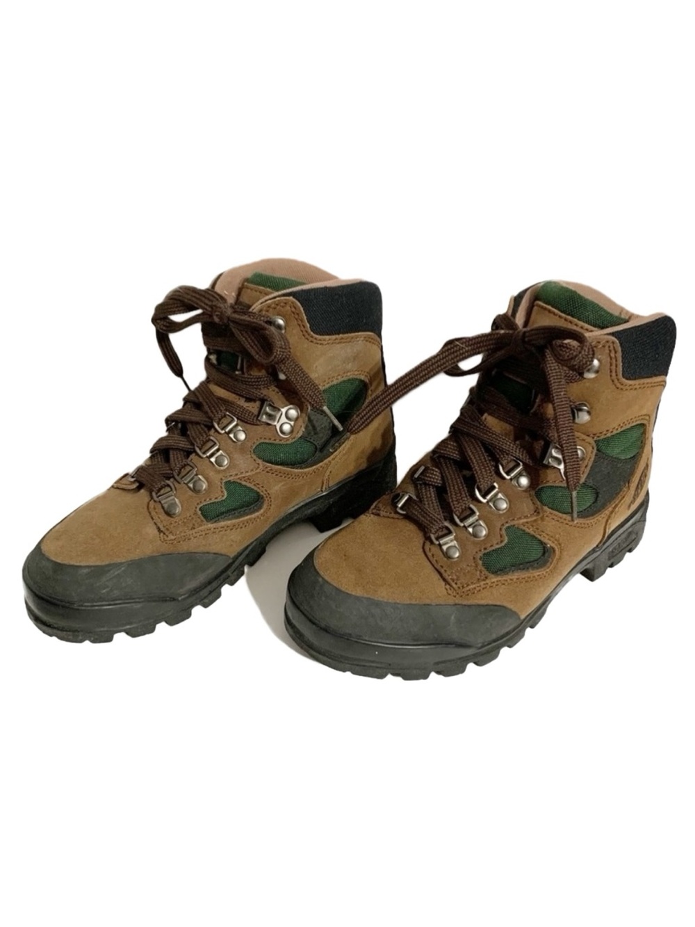 Tecnica Vista Leather and Nylon Lace Up Hiking Boots Thick Treads Above Ankle 🥾